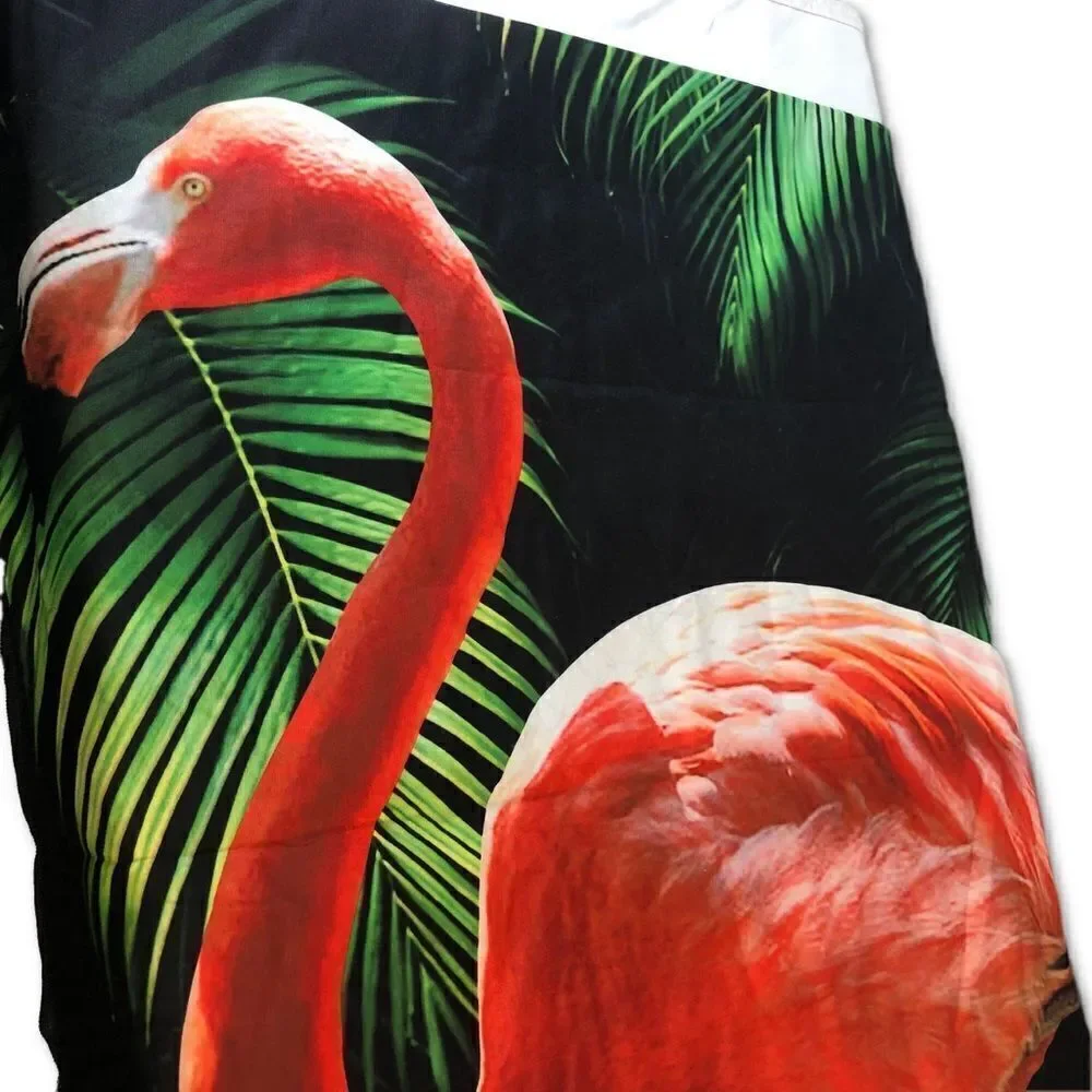 Whitley Willows Microfiber Flamingo Printed Beach Towel - NWT